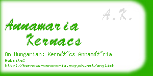 annamaria kernacs business card